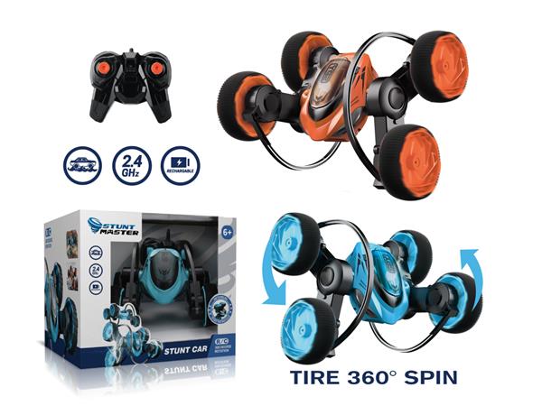 2.4G REMOTE CONTROL STUNT FLIP CAR WITH LIGHTS
