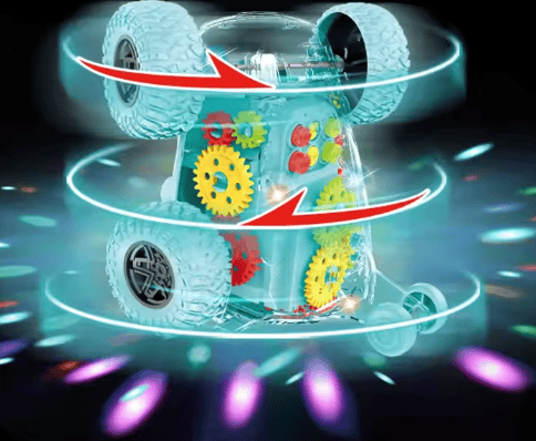 Standing Spin Concept Musical Electric Universal Transparent Gear 360 Degree Rolling Rotation Stunt Car with Music