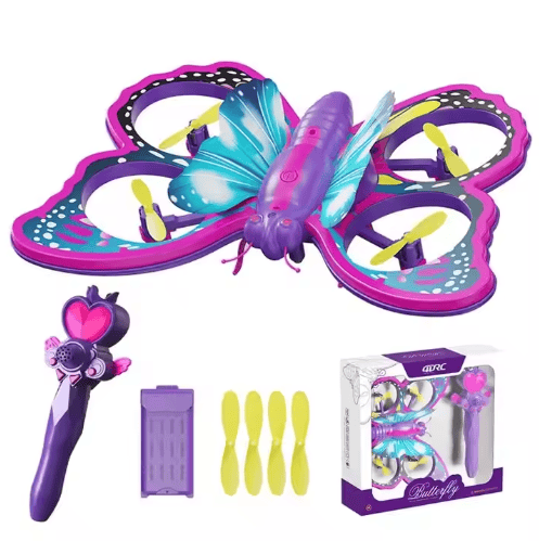 New Model Butterfly Toy V40 Quadcopter Remote Control Aircraft Intelligent Flight Toy Glitter Butterfly Quadcopter for Kids