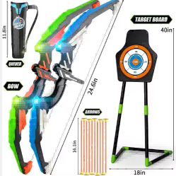 Bow and Arrow Toy 2-Pack LED Light up